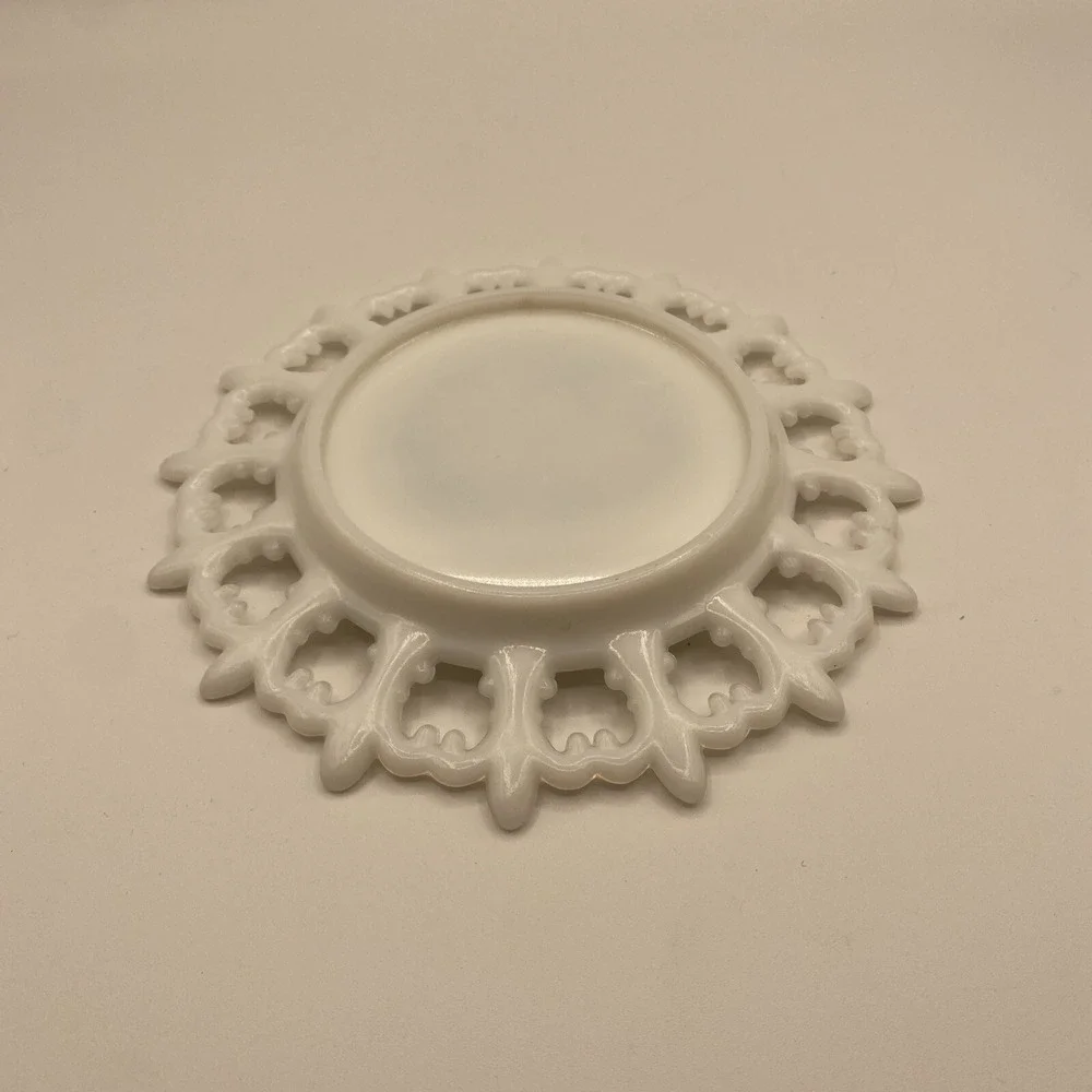 Westmoreland Milk Glass Plate‎ with Colonial Scene